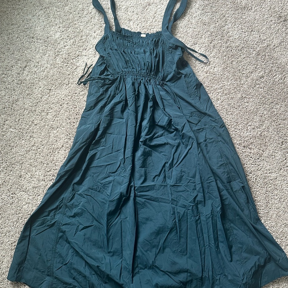 Anthropologie Daily Practice Utility Midi Dress Teal Dress Size XS